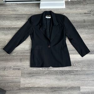 Sandra Roth Black Jacket Suit Top All Pure Wool 4